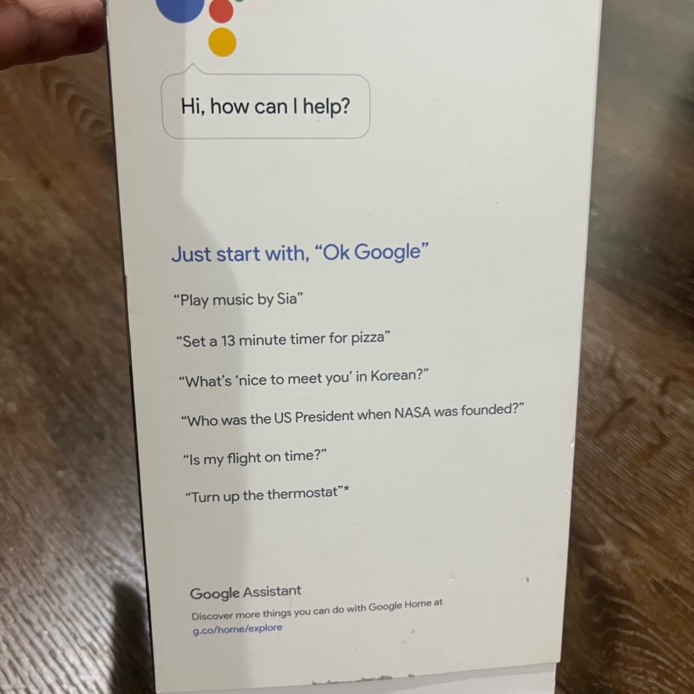 Google Home voice activated Smart Speaker - White and Gray - Picture 3 of 11